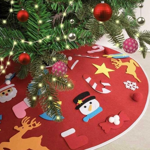 Holiday Nwt Green Felt Tree Skirt Kit Poshmark